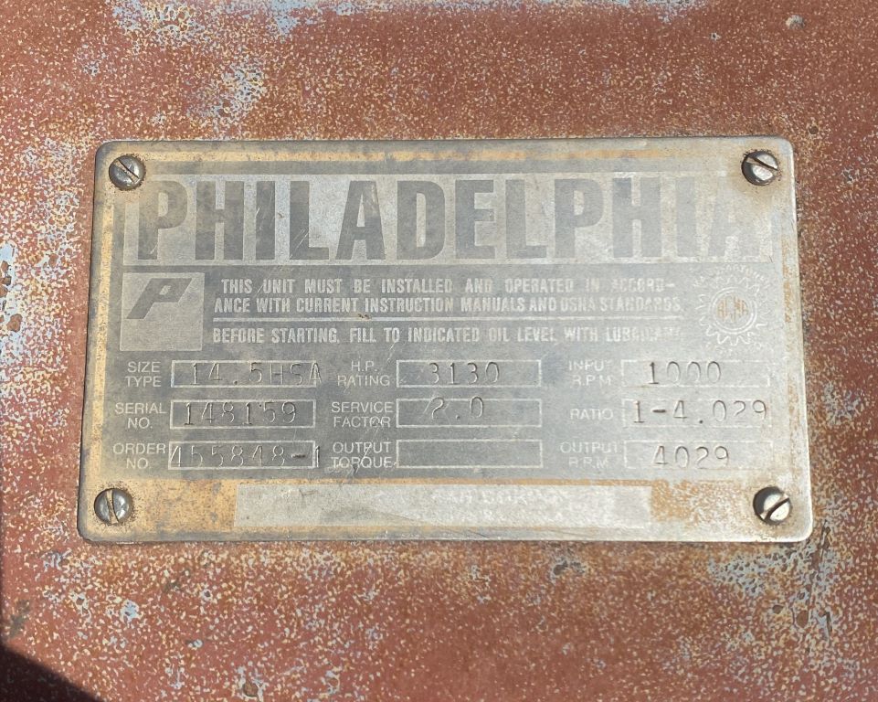 3130 HP @ 1000 RPM, Philadelphia #14.5HSA, Parallel Shaft Gearbox, 4029 RPM output, 4.02 :1 Ratio, 2.0 - Image 4