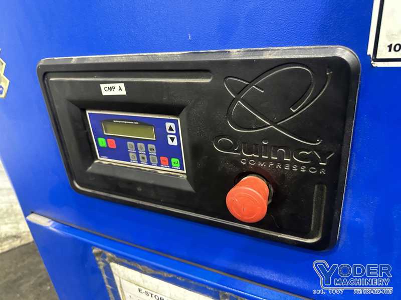 90/132 cfm, 100/175 psi, Quincy #QSB30, rotary screw air compressor, 30 HP, oil cooler, 2009 - Image 3