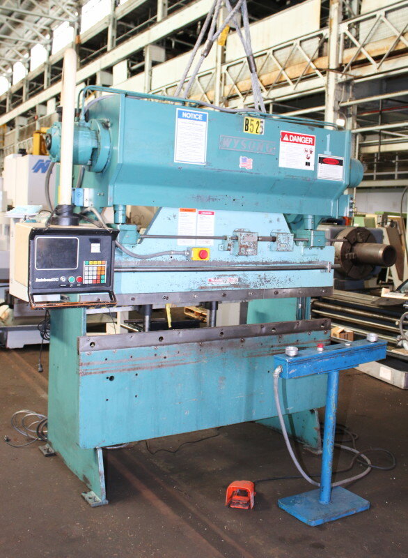 40 Ton, Wysong #H4702, hydra-mechanical press brake, 6' overall, 62" between housing, Hurco 5C CNC Single - Image 1