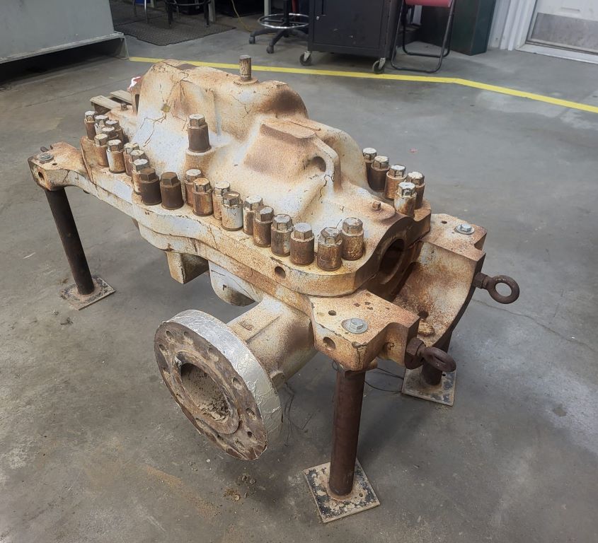 700 GPM @ 1920' TDH, Ingersoll-Rand #3x10DA-6, Centrifugal Pump, Horz., 6-Stage, 6" suction, 3" discharge - Image 1