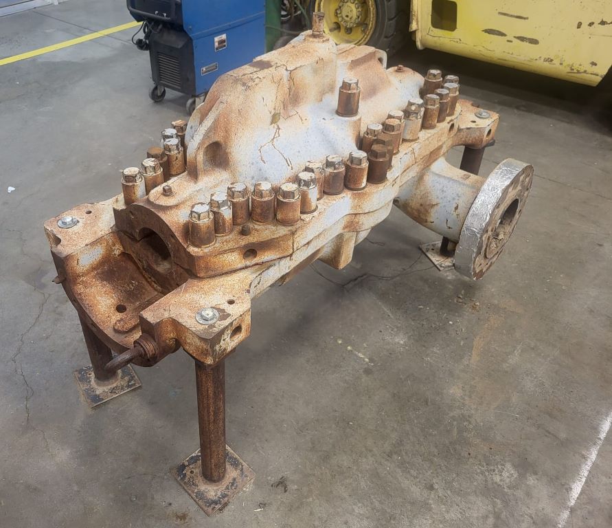 700 GPM @ 1920' TDH, Ingersoll-Rand #3x10DA-6, Centrifugal Pump, Horz., 6-Stage, 6" suction, 3" discharge - Image 4