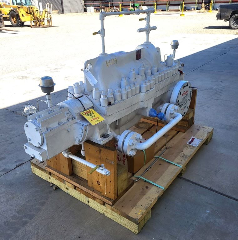 970 GPM @ 1925' TDH, Flowserve #4x6x10-7/5, Centrifugal Pump, Horz., BB3, 5-Stage, 6" suction, 4" discharge - Image 2