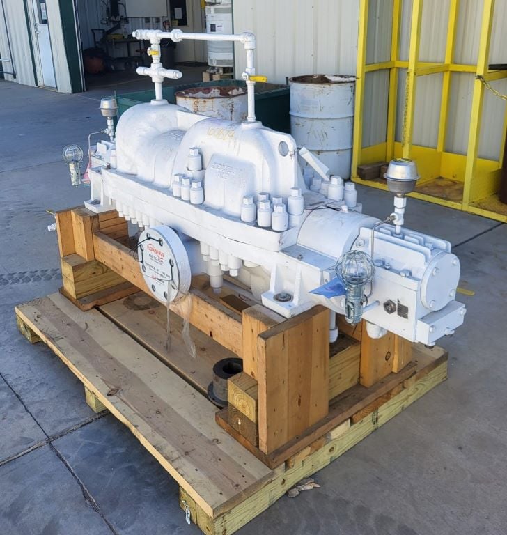 970 GPM @ 1925' TDH, Flowserve #4x6x10-7/5, Centrifugal Pump, Horz., BB3, 5-Stage, 6" suction, 4" discharge - Image 3