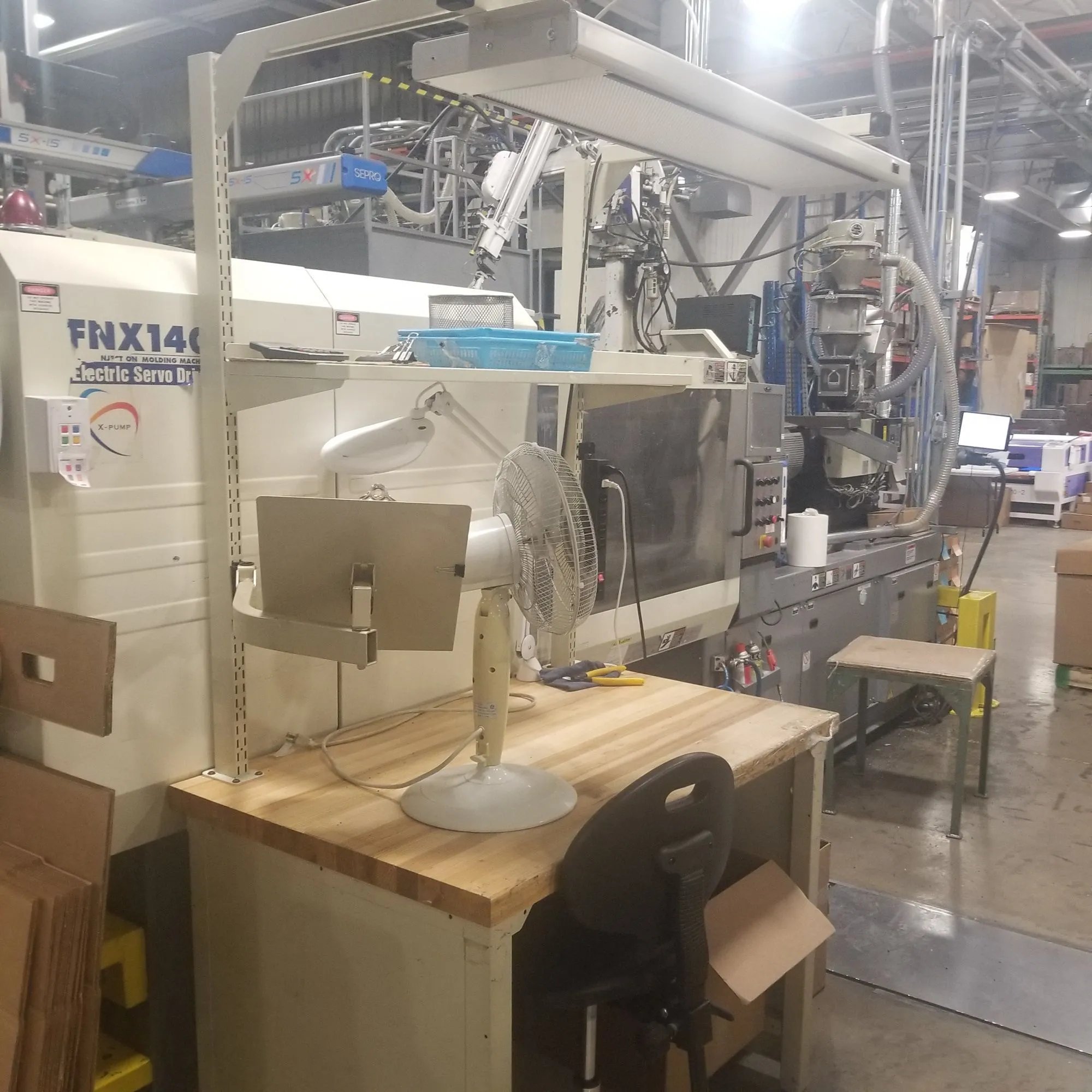 154 Ton, 14.9 oz., Nissei #FNX140-36A, hybrid horizontal injection molding machine, 56mm screw, 2011 - Image 1