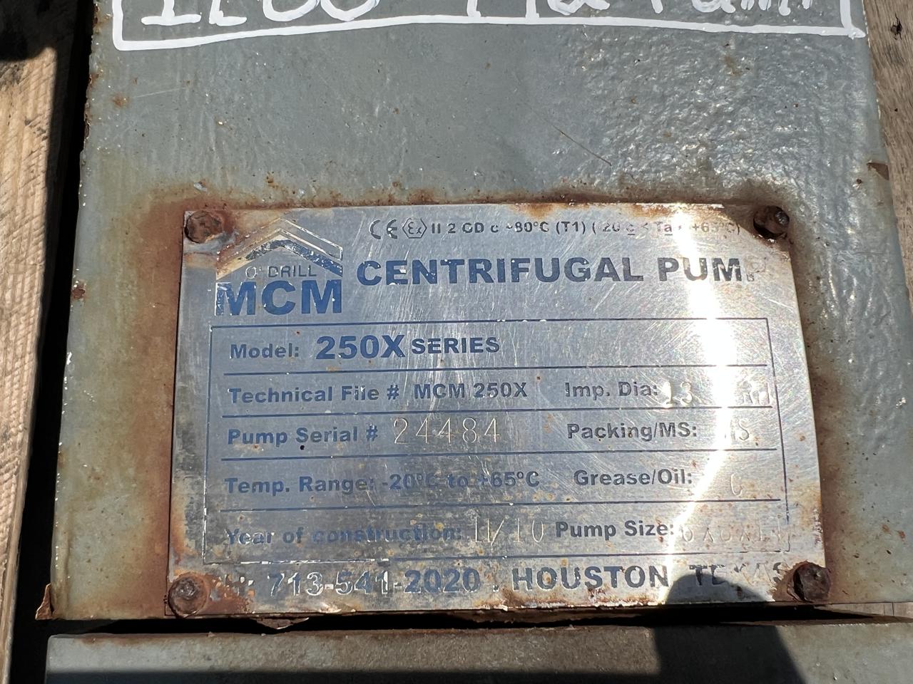 MCM #250X-Series, Water Pump, 350 hours, 2010 - Image 7