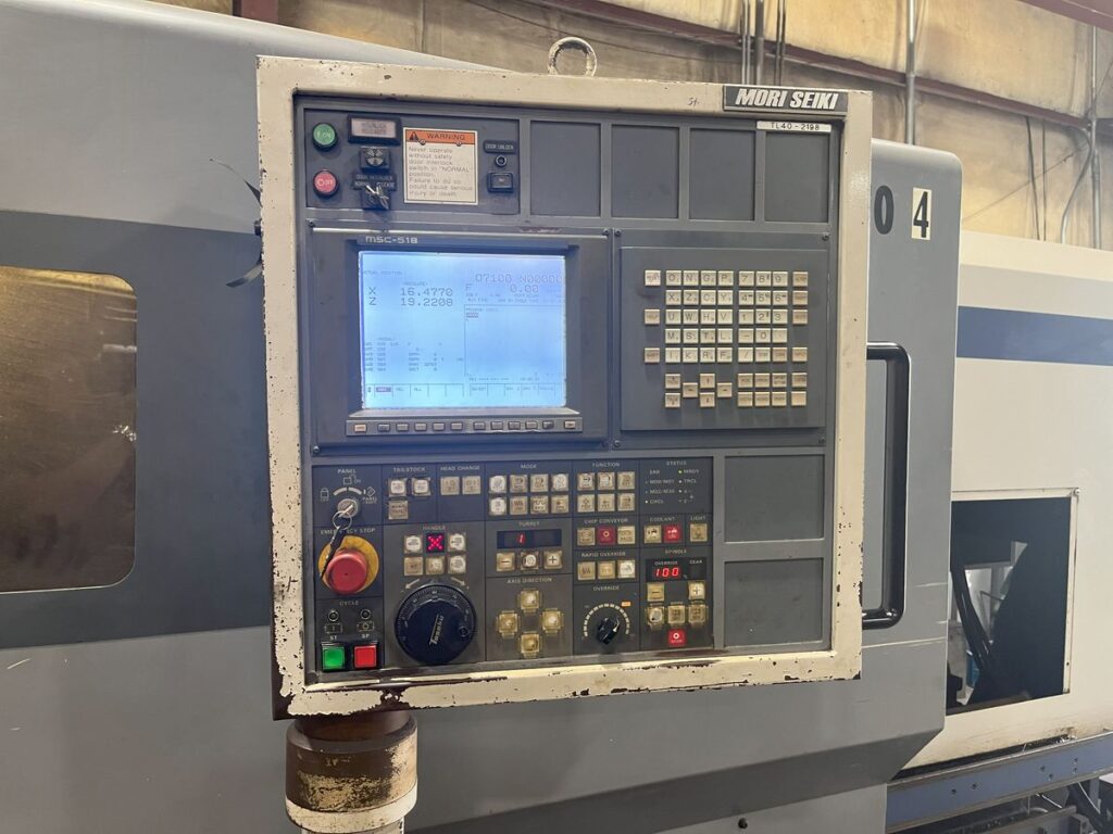 Mori Seiki #TL-40B-3000, CNC flat bed turning center, MSC-518 Control, 24.4" swing, 122.6" centers, 12" - Image 2