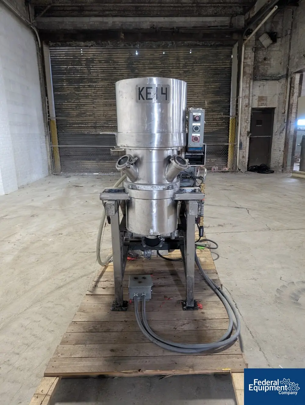 4 gallon Scott Turbon #DP-5-HYD, Stainless Steel double planetary mixer, vacuum cover, jacketed mixing can - Image 5