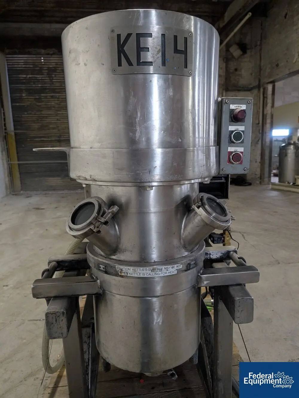 4 gallon Scott Turbon #DP-5-HYD, Stainless Steel double planetary mixer, vacuum cover, jacketed mixing can - Image 6