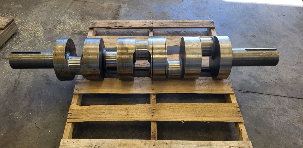 Oilwell #A-546, Quintuplex Pump Crankshaft Only, 6" stroke, 267 HP, 360 RPM, Rebuilt - Image 1
