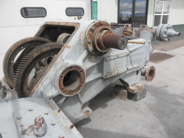 346/560 GPM @ 2110/1300 psi, Gardner Denver #PY-7, Triplex Pump, 7" stroke, 5.5"/7" pistons, 6" suction, 4" - Image 1