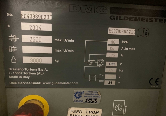 DMG, Gildemeister #CTX620x1000, CNC turning center, 31.5" swing, 15" chuck, 3-jaw, 4.7" bar, 23.6" dia. - Image 2