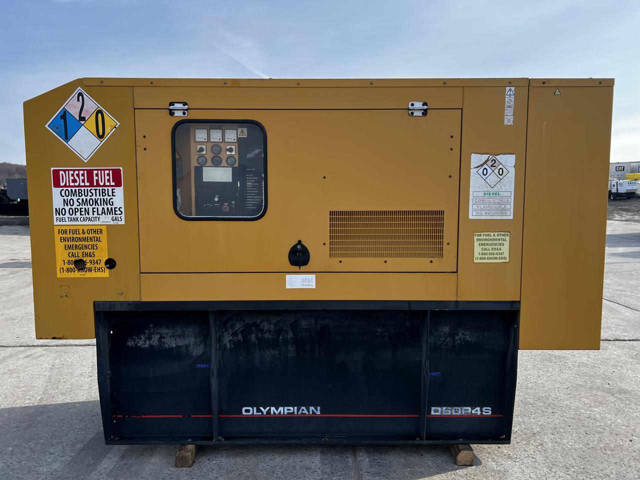 60 KW Cat / Olympian #OLY00000PD4P00597, diesel generator set, 120