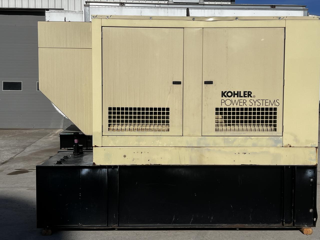 60 KW Kohler #60REOZJB, diesel generator set, 120/240 Volts, 1-phase, 681 hours, 74 HP @ 1800 RPM, John Deere - Image 1