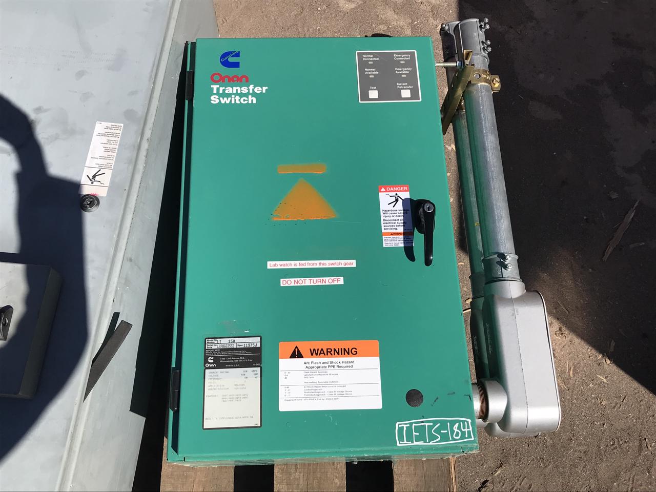 150 Amp. Cummins, Onan LT-150, automatic transfer switch, 480 Volts, 3-phase, 3-poles, 2001 - Image 5