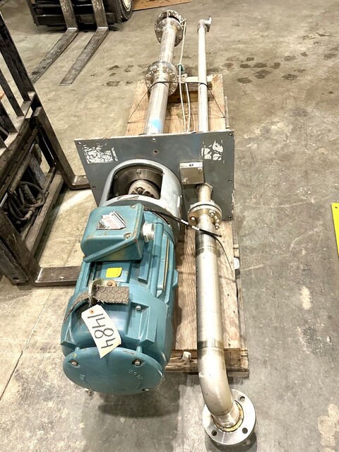 Stainless steel vertical pump, Stainless steel wetted parts, 30 HP, 3" outlet - Image 2
