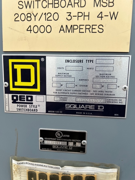 4000 Amps, Square D 4000A Max Supply 2000A Max Section Sq D 4000A Max Supply 3000A Max Section 1 st section - Image 4