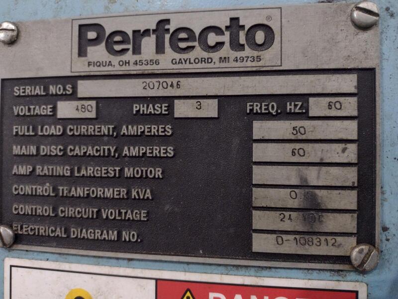 60" Perfecto #SWFESC62, servo feeder, S/N 207046 - Image 7