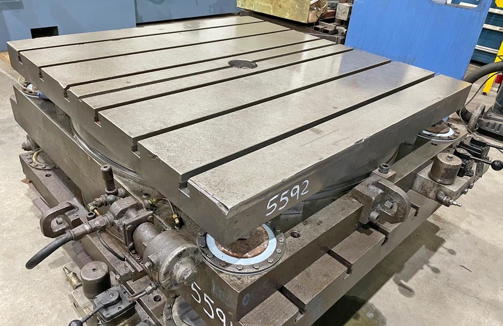 48" x 48" Giddings & Lewis #Hydrostatic lift rotary index table, new clamp bladders & air valves - Image 2