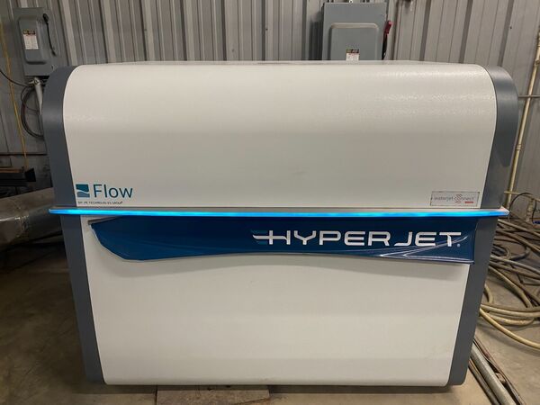 Flow #Mach-500-4020-XD, CNC waterjet, Hyperjet 50 HP, air dryer, EBBCO chiller, low hours, 2022 - Image 5