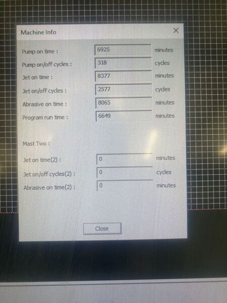 Flow #Mach-500-4020-XD, CNC waterjet, Hyperjet 50 HP, air dryer, EBBCO chiller, low hours, 2022 - Image 8