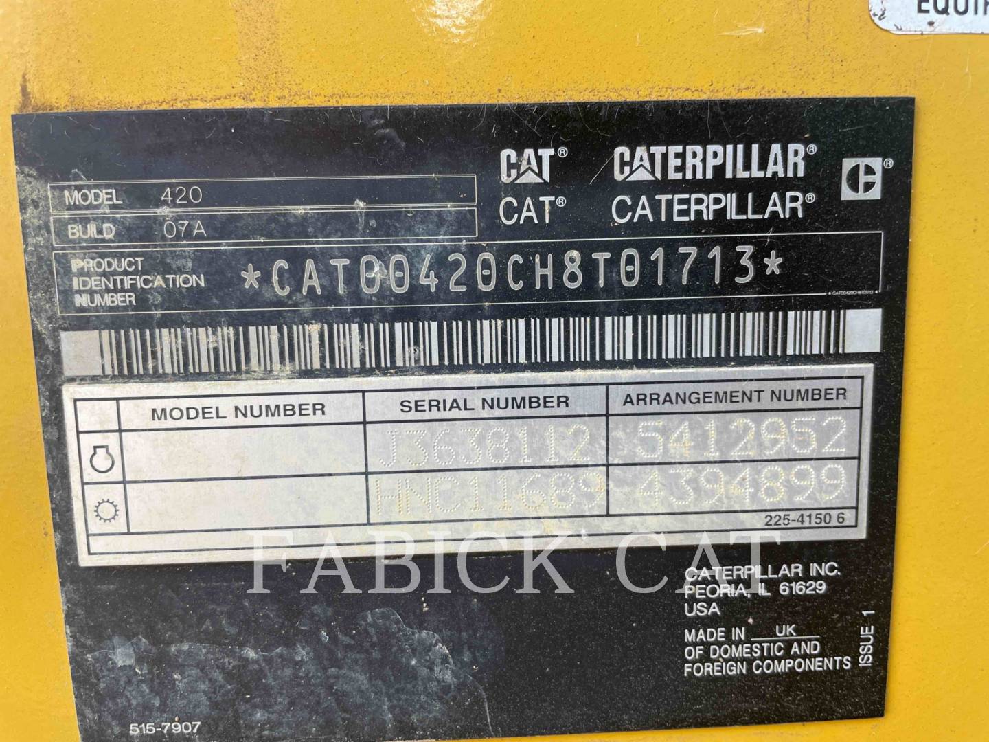 Cat 420-07HT, Backhoe Loader, 1940 hours, S/N: H8T01713, 2021 - Image 6