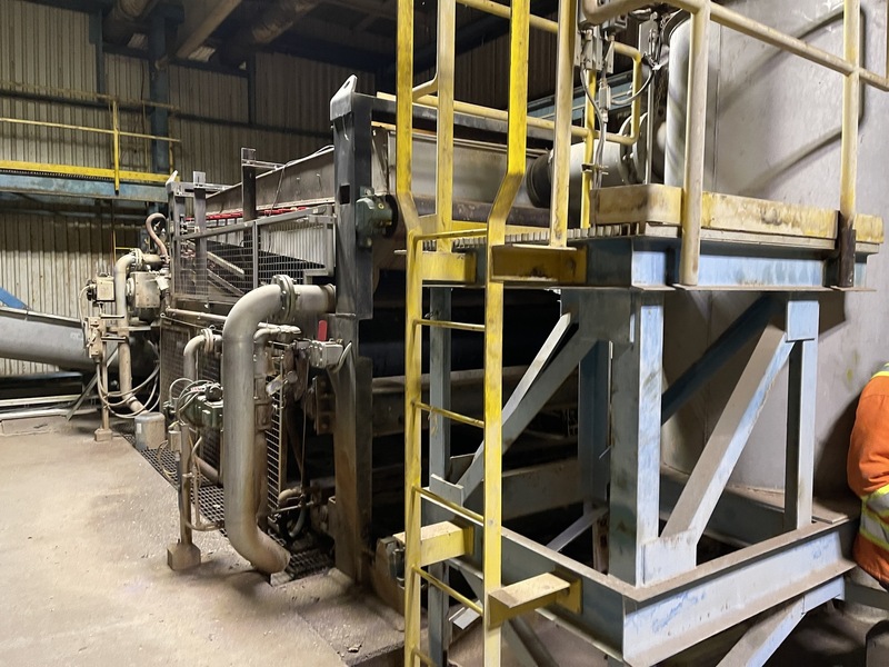 8' width x 87' L Phoenix #WX-2.5, belt filter sludge press, 536" upper belt length, 7.5 HP - Image 3