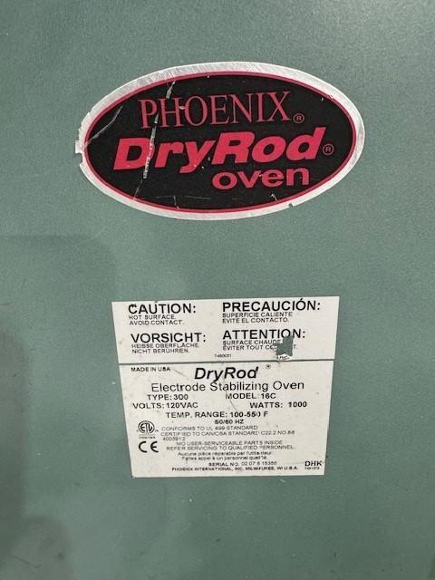 Dry rod electrode stabilizing oven, Phoenix #16C, type 300, 1000 watts, 100-550°F, 120 VAC, 50/60 Hz - Image 3