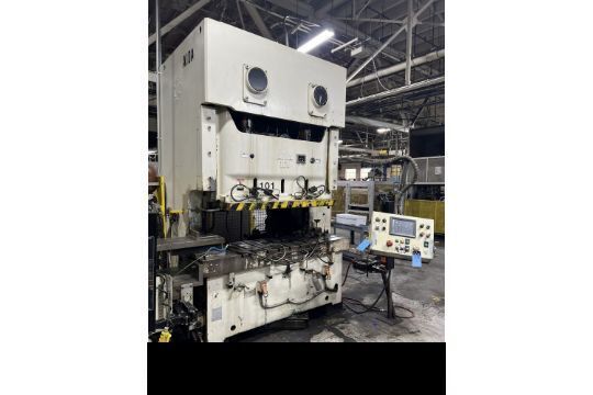 176 Ton, Aida #NC2-160(1), double crank gap frame press, 5.12" stroke, 17.72" Shut Height, 3.94" adj., 80.3" - Image 5