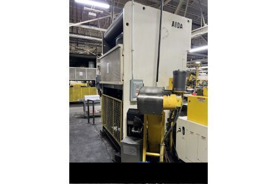 176 Ton, Aida #NC2-160(1), double crank gap frame press, 5.12" stroke, 17.72" Shut Height, 3.94" adj., 80.3" - Image 7