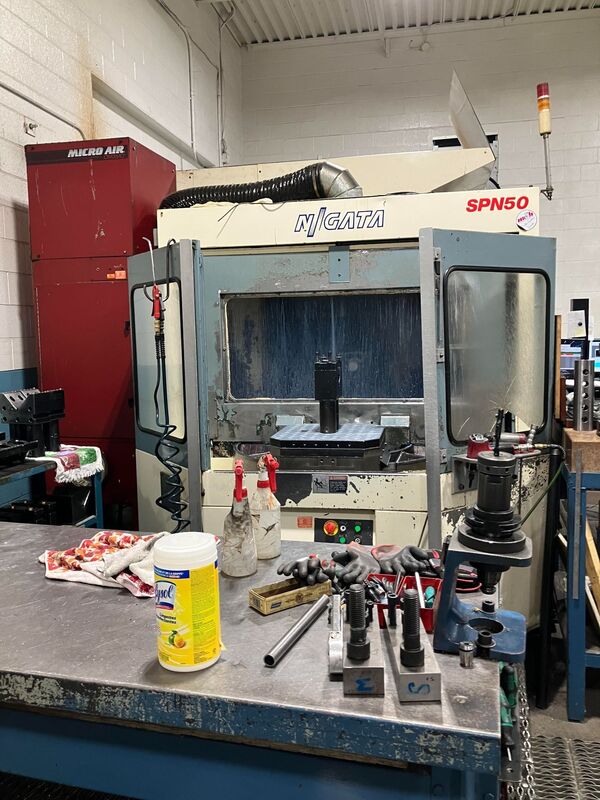 Niigata #SPN-50, CNC horizontal machining center, 60 automatic tool changer, 29.5" X, 29.5" Y, 29.5" Z, 12k - Image 1