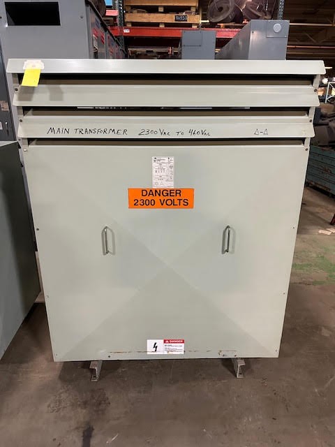 500 KVA 2300 Primary, 460 Secondary, Hammond Manufacturing, 3 Phase, 60 Hz, Dry - Image 1