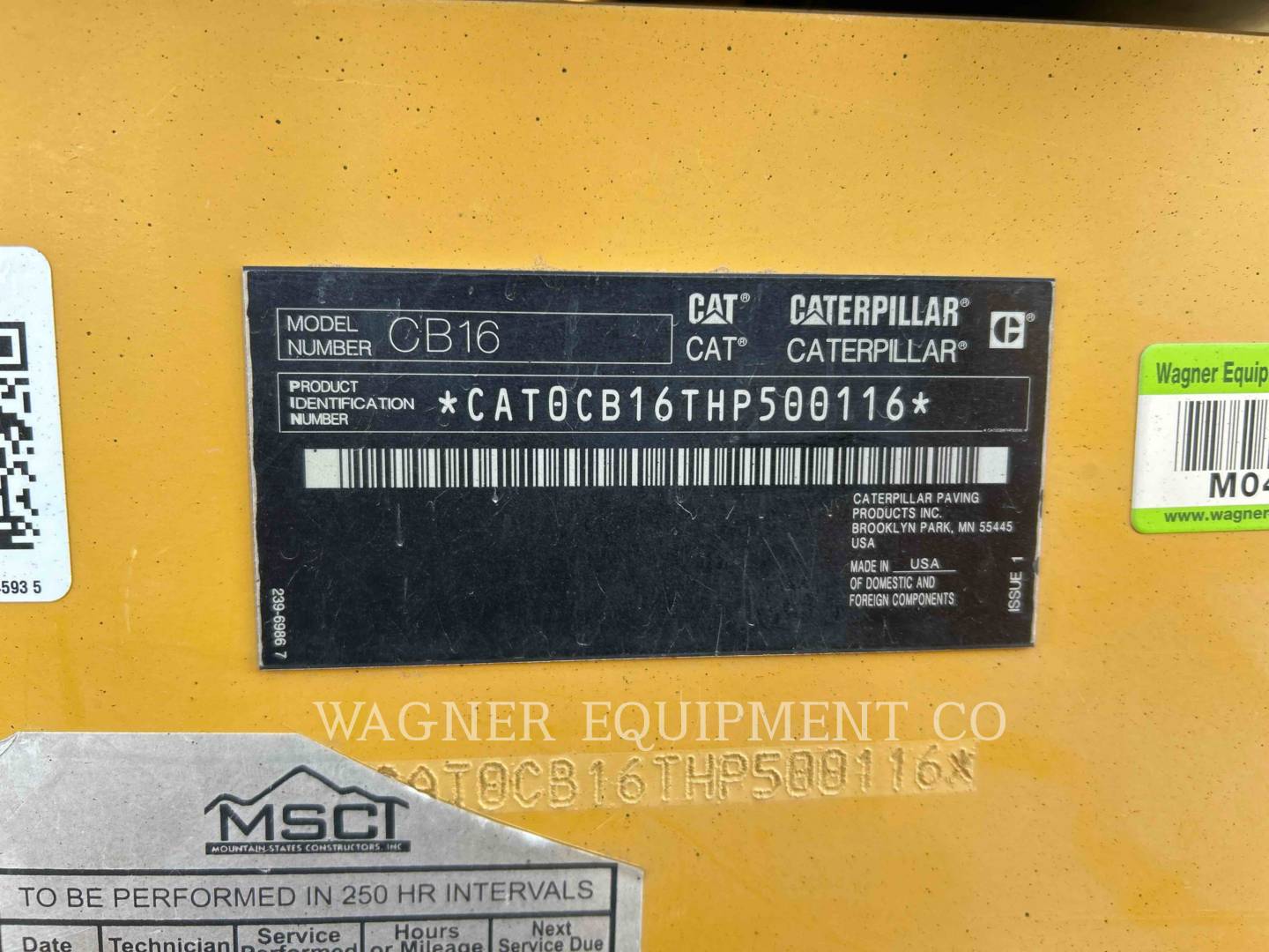Caterpillar CB16, Compactor, 2286 hours, S/N: HP500116, 2019 - Image 6