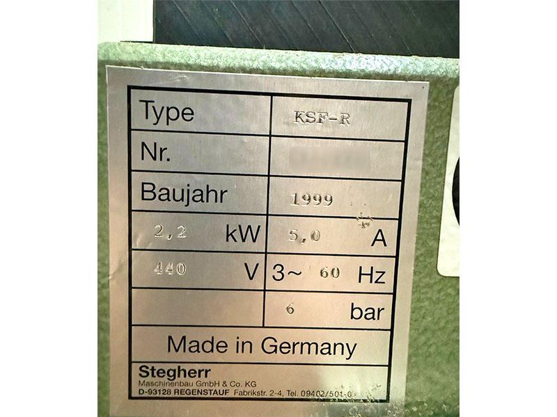Stegherr #KSF-R, Closed Halving Joint Cutter, (2) 5.1" milling heads, 6.3" saw head, 1.2" x 2" workpiece - Image 6