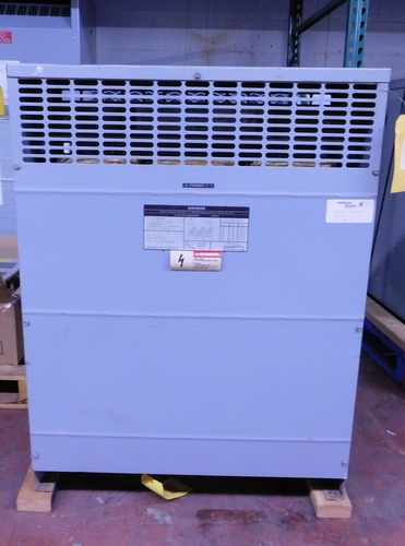 112.5 KVA 480 Primary, 208Y/120 Secondary, Siemens transformer 3F3Y112ST, class AA, 1 yr warranty - Image 1