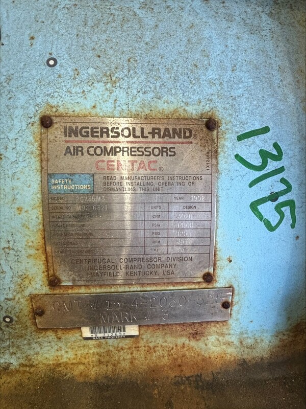 3020 cfm, 125 psig, Ingersoll-Rand Centac #2CV35M3, 2300 V. motors, 13125, serial #M92-6021, AMI # 10561 - Image 4