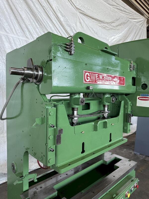 35 Ton, Bliss #C2-35, gap frame press, 2" stroke, 18" x550" bed, 12" x42" ram/slide area, air clutch & brake - Image 8