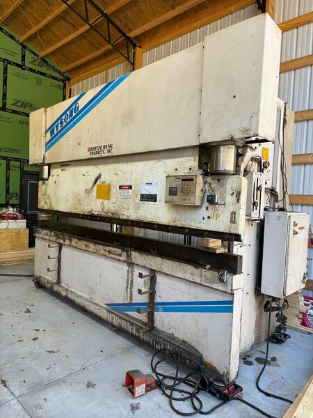 175 Ton, Wysong #MTH-175-144, hydraulic brake, Automec CNC 2-Axis Pendant Back Gauge Control, 1991 - Image 1