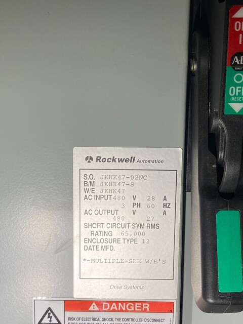 Allen-Bradley, PowerFlex700, Control Panel, 20 HP, 480V, 3PH 45A Breaker - Image 4