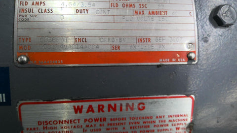 100 HP 1750 RPM General Electric 5CD194VA014A004, Frame CD368AT, 240 VA - Image 6
