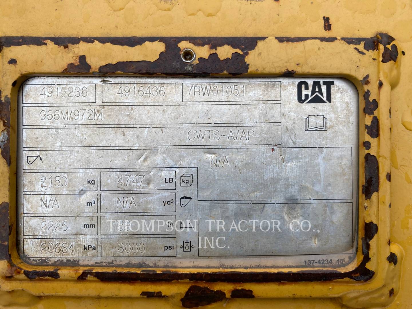 Caterpillar 966M/972M MILL YARD FORKS, Fork, S/N: 7RW01051, 2015 - Image 5