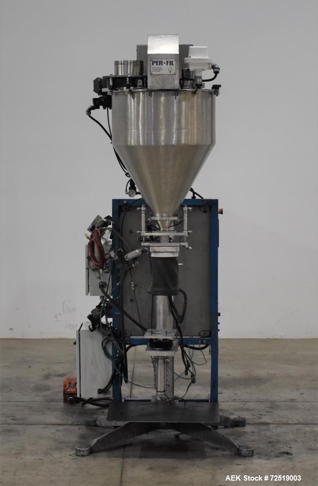 PerFil #PF-15S, servo auger filler, foot pedal operation, control panel with Mitsubishi FX PLC, Baldor AC - Image 3