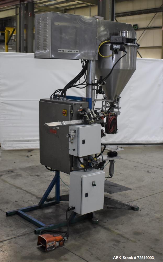 PerFil #PF-15S, servo auger filler, foot pedal operation, control panel with Mitsubishi FX PLC, Baldor AC - Image 5