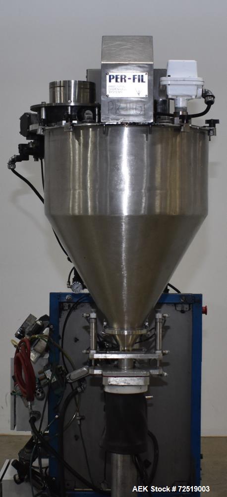 PerFil #PF-15S, servo auger filler, foot pedal operation, control panel with Mitsubishi FX PLC, Baldor AC - Image 6