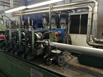 5" Olimpia #70/120 Olimpia steel laser tube mill, R to L, 5 ton single arm uncoiler, manual strip end welder - Image 4