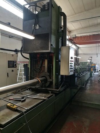 5" Olimpia #70/120 Olimpia steel laser tube mill, R to L, 5 ton single arm uncoiler, manual strip end welder - Image 5