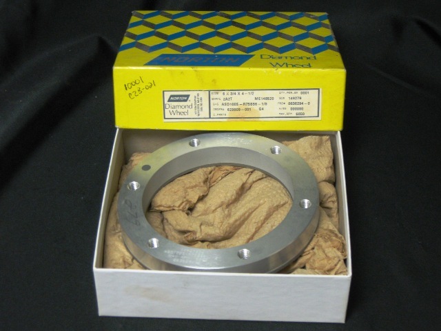 Norton #0636294-0, 6" x 3/4" x 4-1/2", diamond wheel, 6050 RPM - Image 1