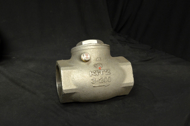 3" Kitz #3-200, check valve, #34-300, 316 stainless - Image 1