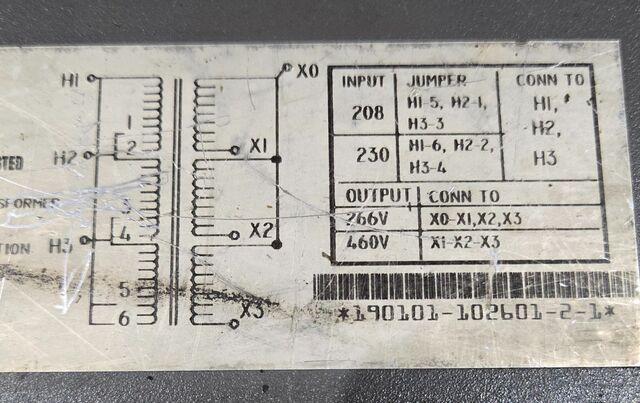 45 KVA 460 Primary, 208/230 Secondary, Marleco M-2290IE transformer - Image 6