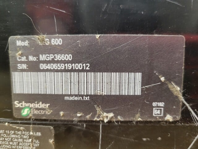 600 Amps, Square D, MGP36600, Bolt-On Circuit Breaker 600A 600VAC 3P - Image 7