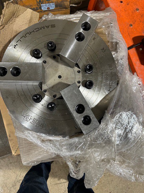 18" Samchully #HCH-18, hydraulic chuck, 3-jaw, 6.5" bore, 2024 - Image 1